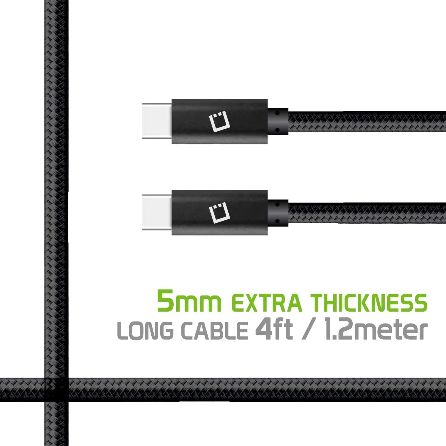 Cable de carga rápida dual USB-CPD de 60 W compatible con Xiaomi Poco X3 Pro Plus de transferencia de datos de 5 Gbps para entrega de energía, carga