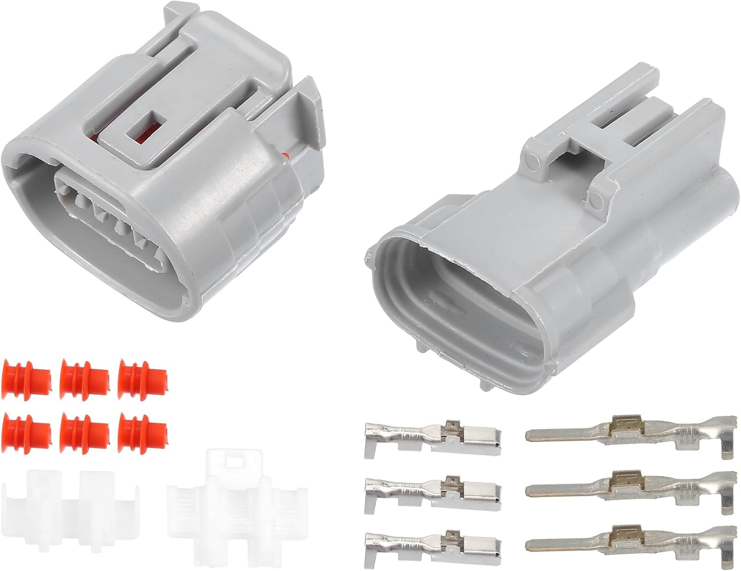 X AUTOHAUX 1 Unidades 3 Pin TS Alternador Conector Adaptador Macho y Hembra Plug Clip Kit Reemplazo Para Toyota