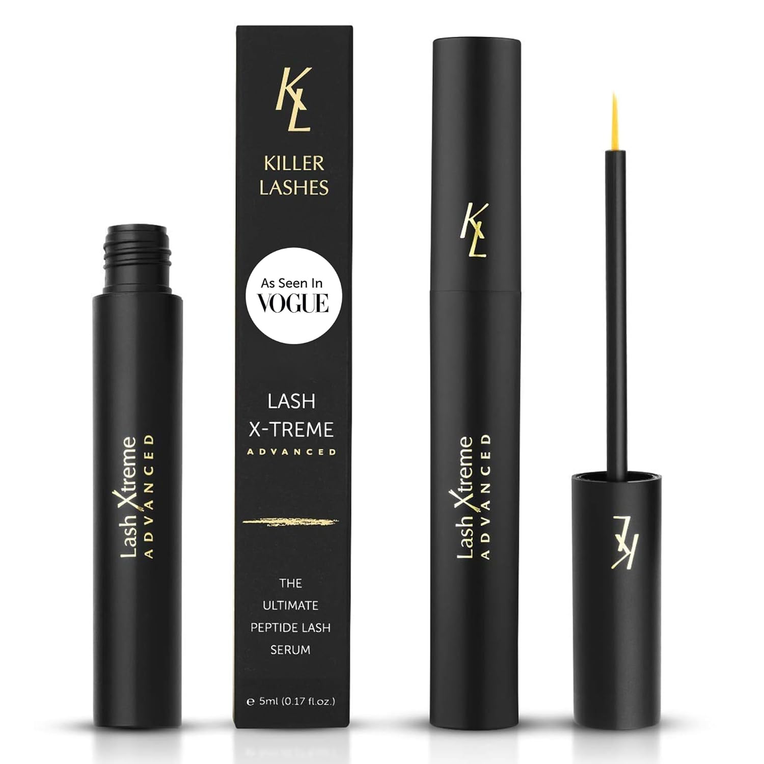 KL Killer Lashes Acondicionador de pestañas de suero de crecimiento de pestañas para pestañas más saludables y largas