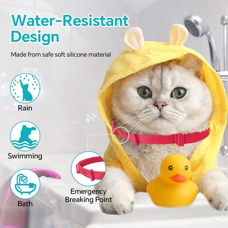 4 paquetes de collar calmante para gatos, collar calmante para gatos, alivio de la ansiedad y la agresión, collar de feromonas del estrés para