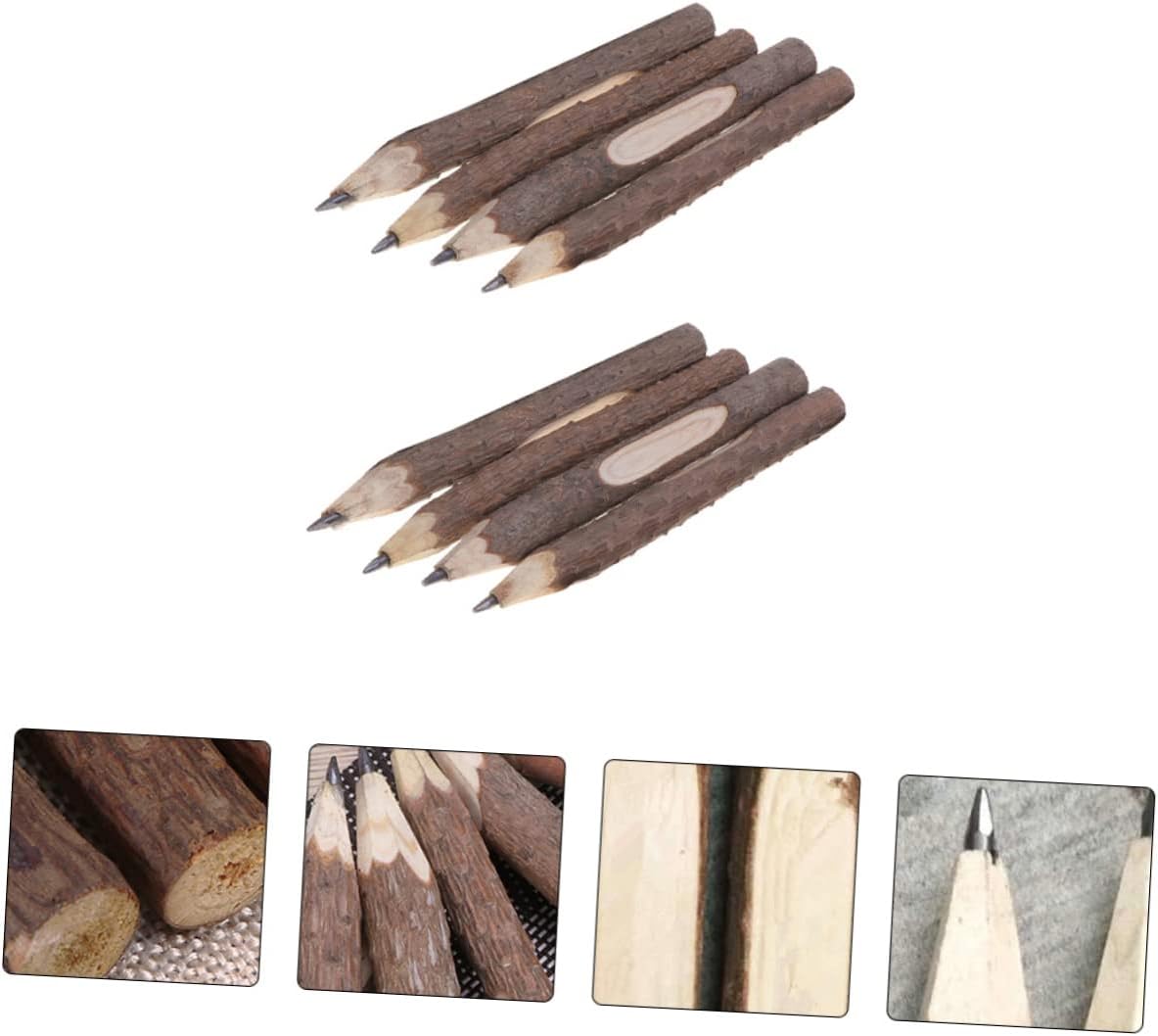MAGICLULU 8 piezas de lápices para niños, regalos de cumpleaños, rotulador de papel de boceto, rama de árbol, instrumento de escritura, madera