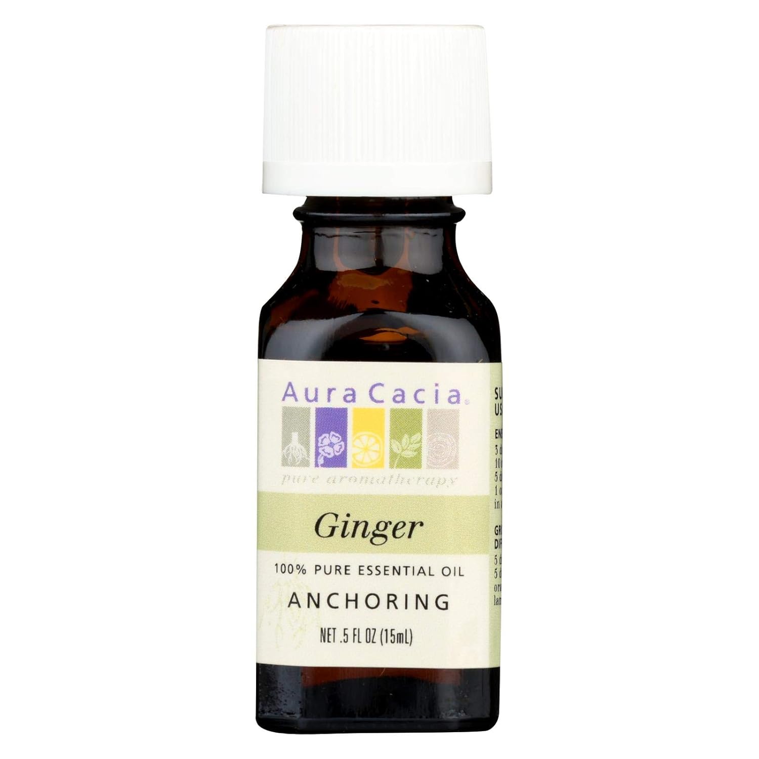 Aceite esencial de jengibre Aura Cacia 0.5 oz Aceite
