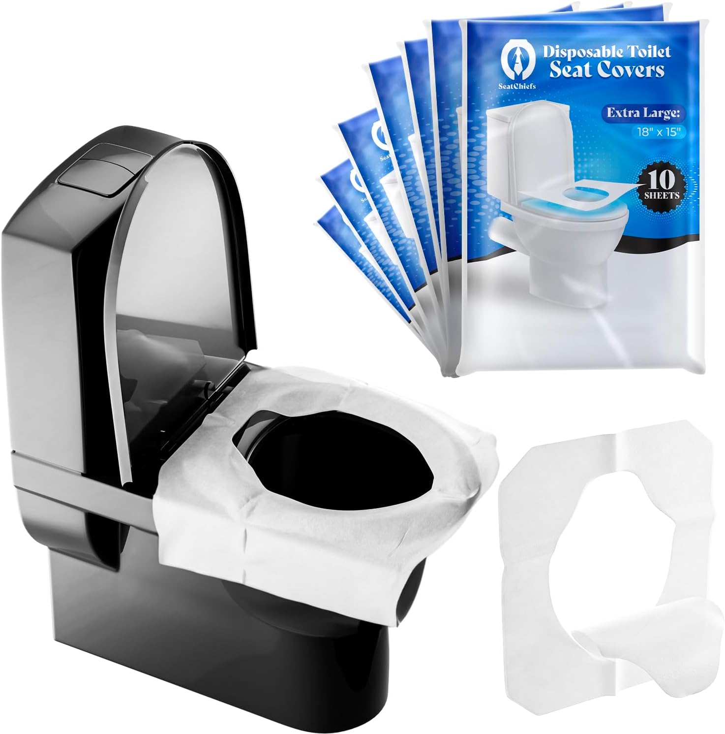 Funda para asiento de inodoro  100 piezas (100 piezas)  Fundas de papel higiénico público desechables para niños pequeños  Accesorios de viaje para