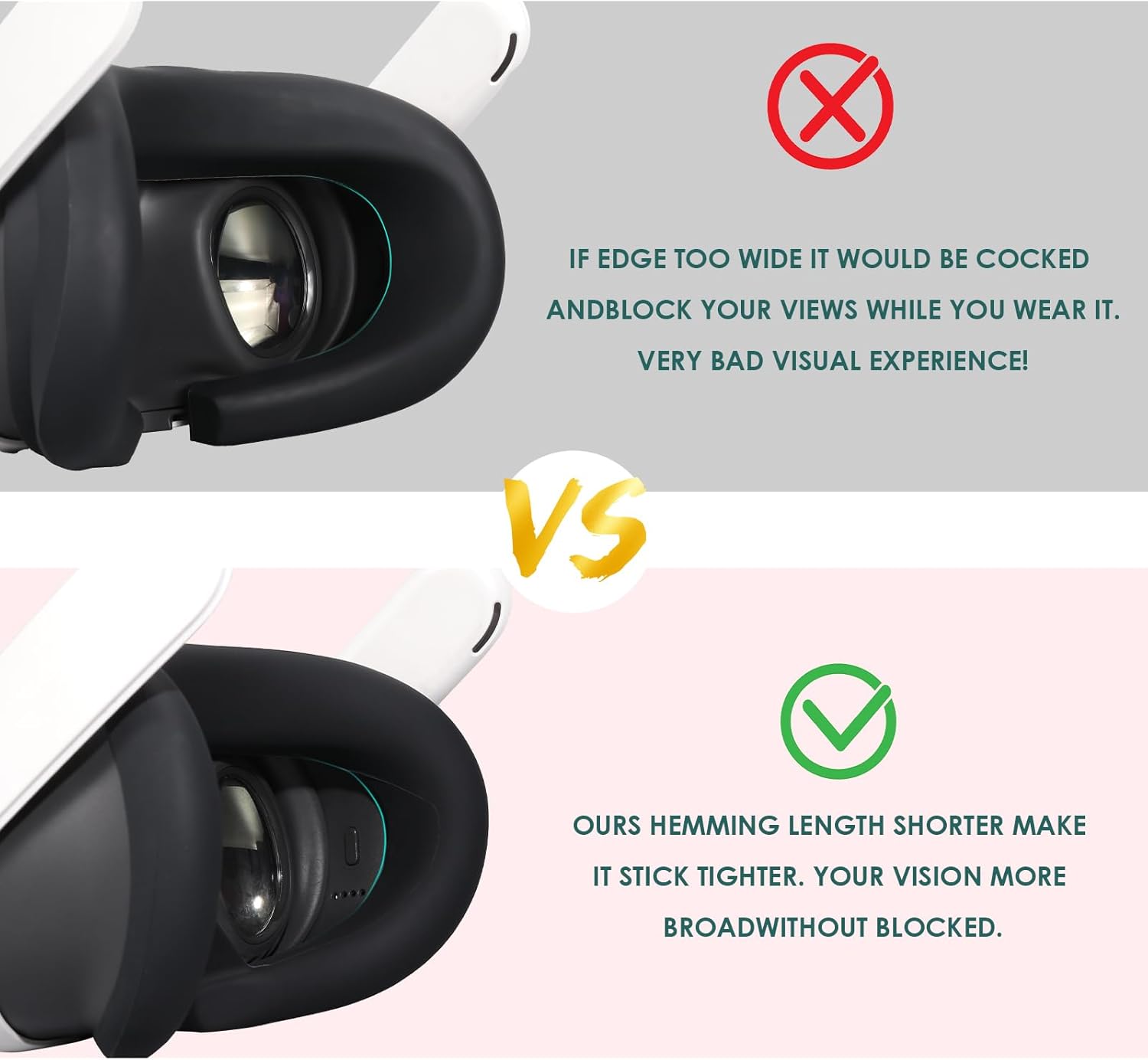 Silicone Case for Meta Quest 3Enhanced VR Experience MetaQuest 3 face Cushion-Sweatproof and Light-Blocking Washable VR Face Plate Mask Accessorie