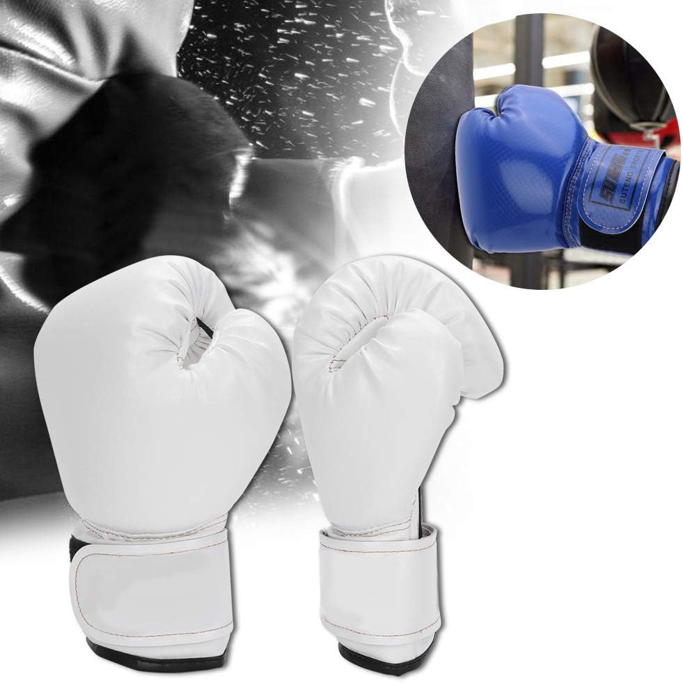 Ruiqas Guantes de boxeo para niños, guantes de boxeo de piel sintética, guantes de entrenamiento para gimnasio, protector de mano, guantes de