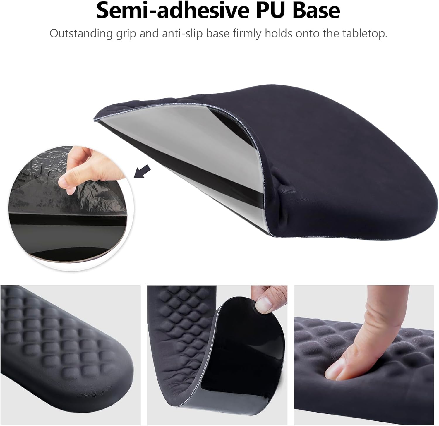 Laokiiy – Soporte de muñeca para mouse, reposamuñecas para teclado 2 en 1 + alfombrilla ergonómica para mouse, reposamuñecas antideslizante para