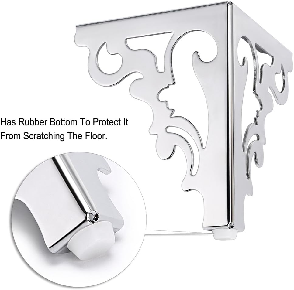 OwnMy 4 patas de metal para muebles, patas modernas para sofá para reparación y restauración de tocador, armario, mesa de té, estantes de encimera,