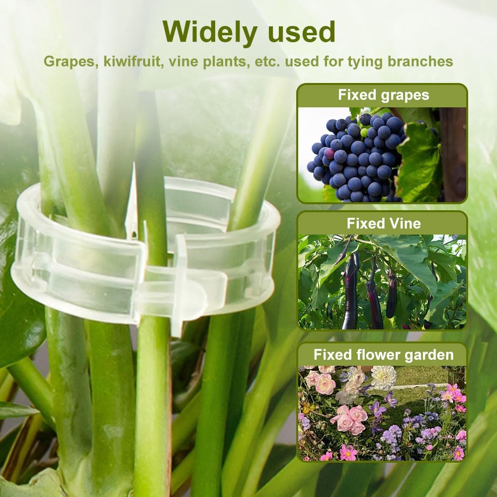 Plant Support Clips Reusable Garden Clips, Secured Plastic Plant Clips, Tomato Support Clips for String Trellis for Climbing Plants Outdoor Indoor