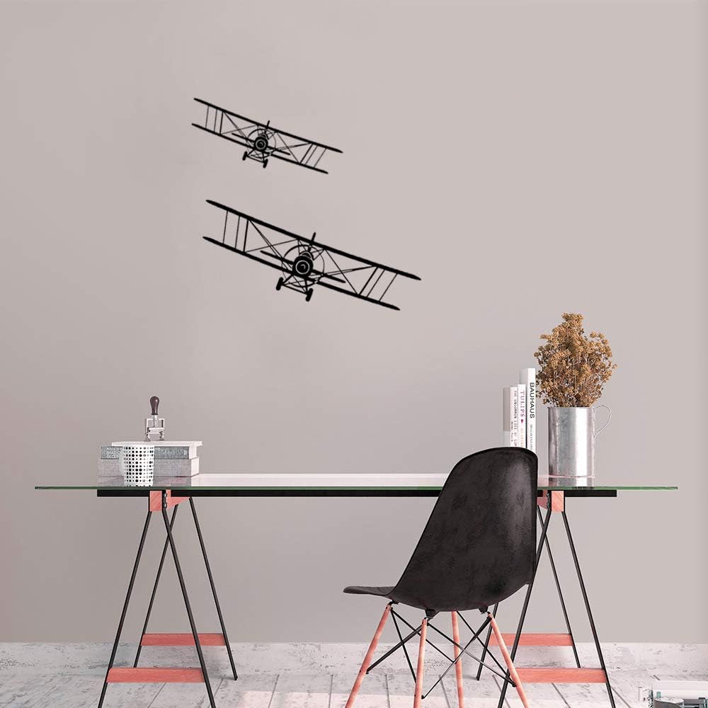 2 calcomanías de pared de avión, calcomanías de pared de aviones extraíbles para sala de estar, dormitorio, decoración del hogar, mural de arte para