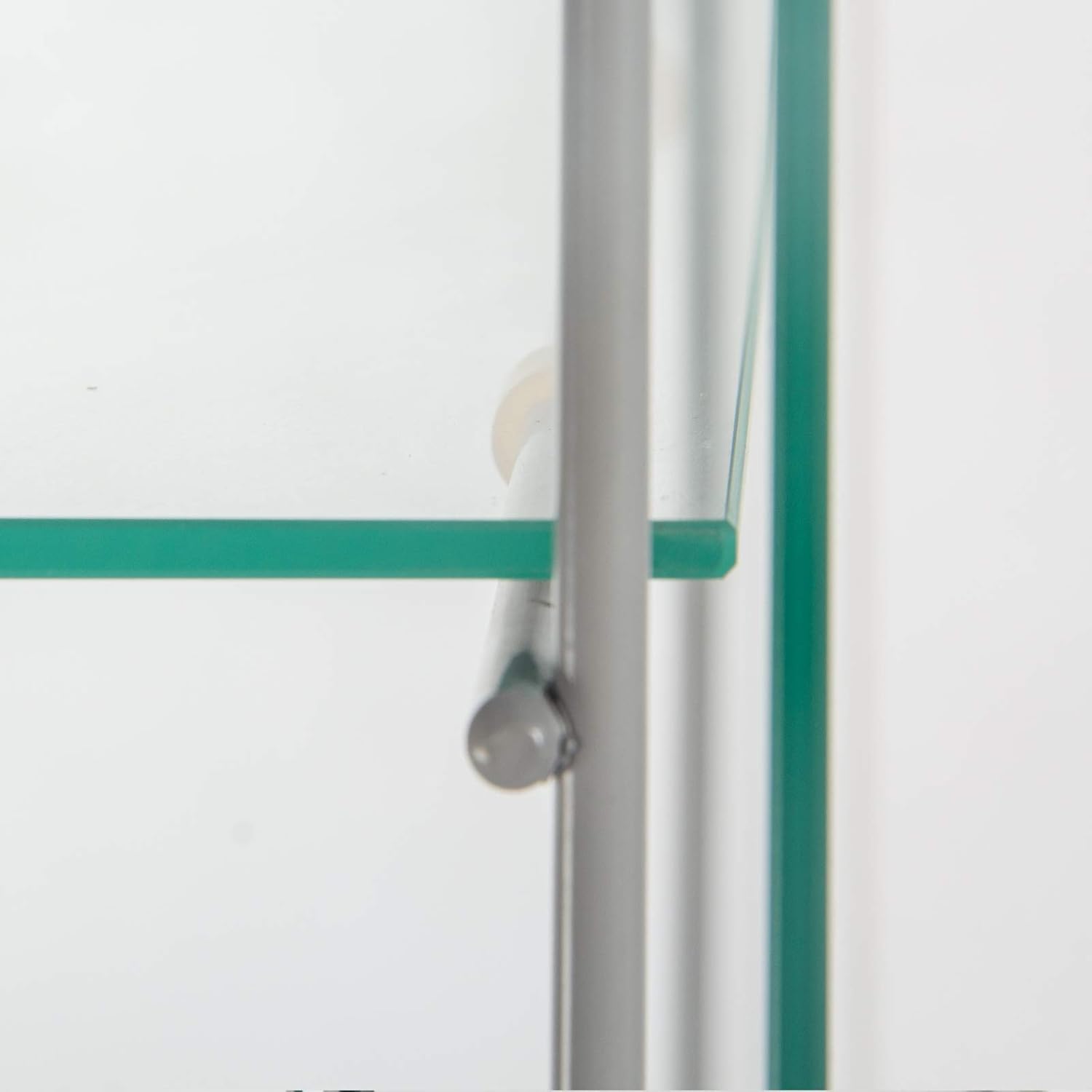JT Vitrina de cristal con 4 estantes con puerta, fácil de instalar, vidrio templado sólido, estantería Curio de pie para sala de estar, dormitorio,
