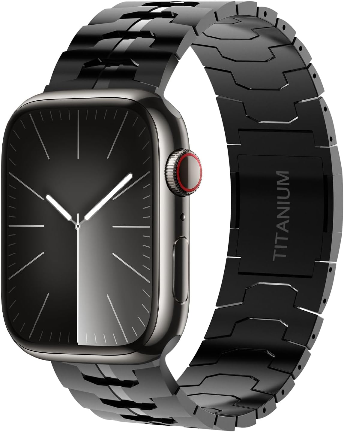 KULUZE Correa para Apple Watch, correa de metal de titanio de 4945441.654 in para Apple Watch Ultra 2Series 98765SE, banda más ancha para hombres