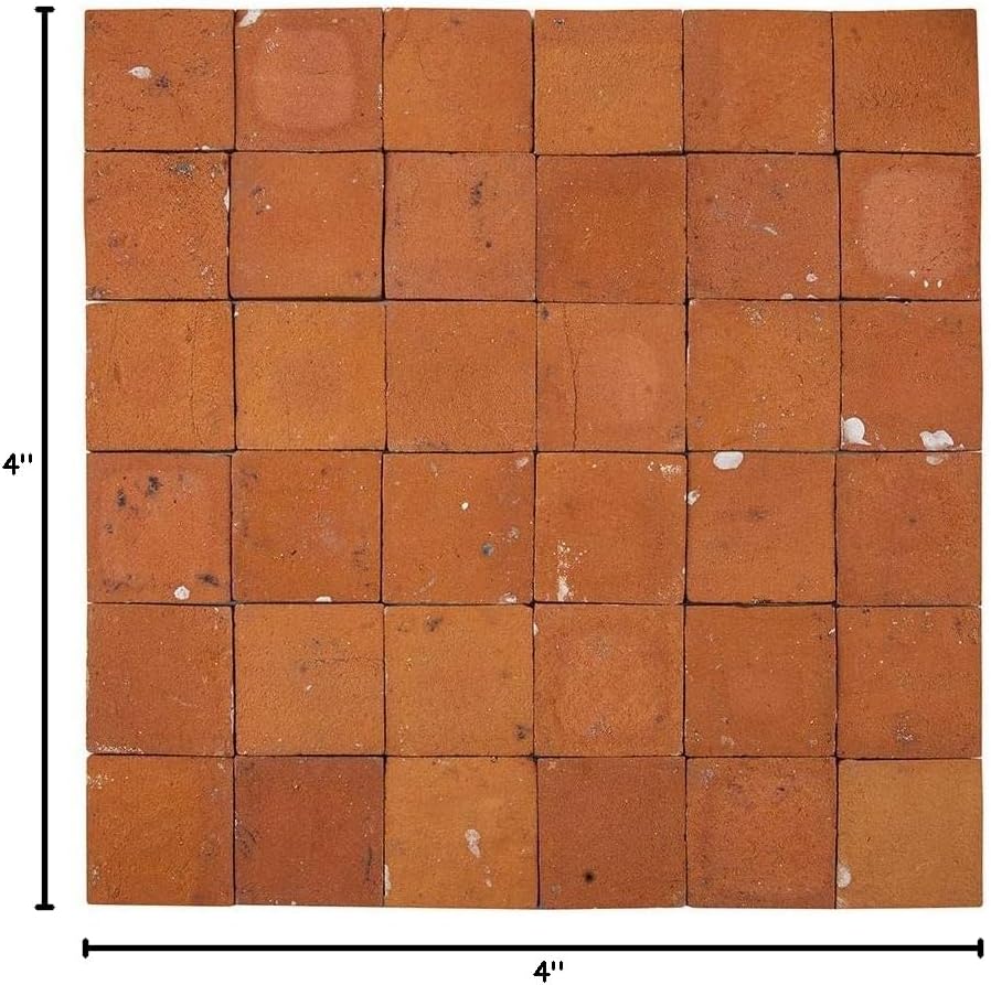 Saburo by Cerames – Azulejos de cerámica mexicana de 2 x 2 pulgadas – 120 mosaicos decorativos mexicanos para baño, cocina, ducha, escaleras, sala