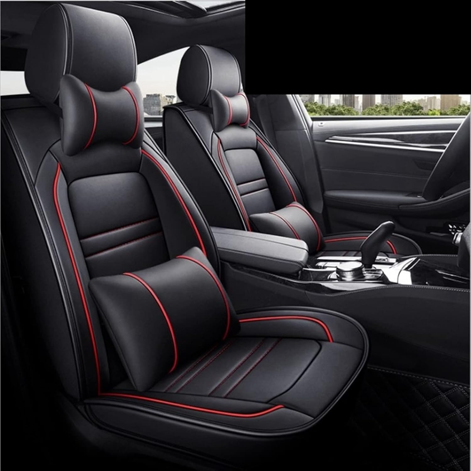 ZEntoy Juego completo de fundas de asiento de automóvil compatibles con Nissan Qashqai J11 J10 X-Trail T32 Juke Navara D22 Leaf Tiida Np300 Versa