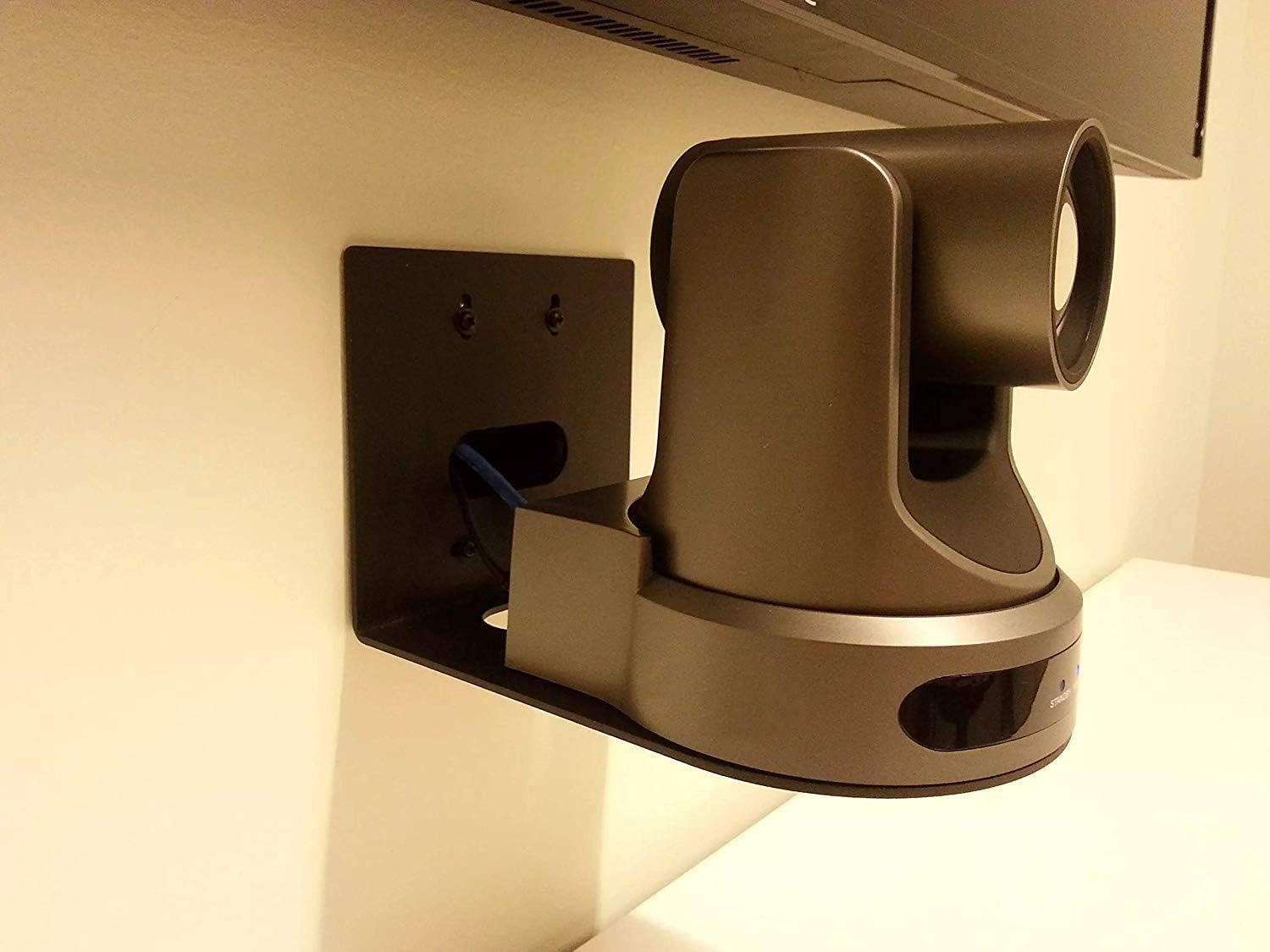 Soporte de montaje para cámara, pequeño soporte universal de pared para cámara, incluye todos los accesorios para montaje de base pequeña, color
