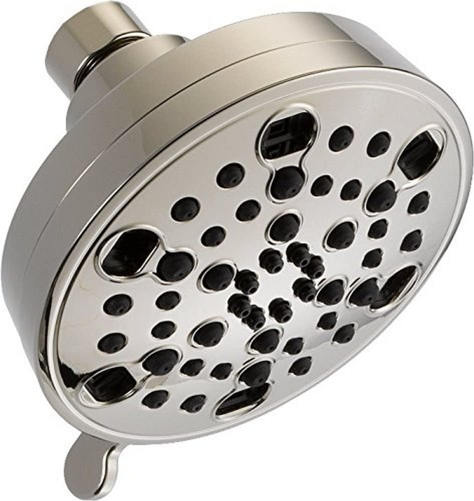 Delta Faucet 52638-PN20-PK – Cabezal de ducha contemporáneo H2OKinetic de 5 ajustes, níquel pulido