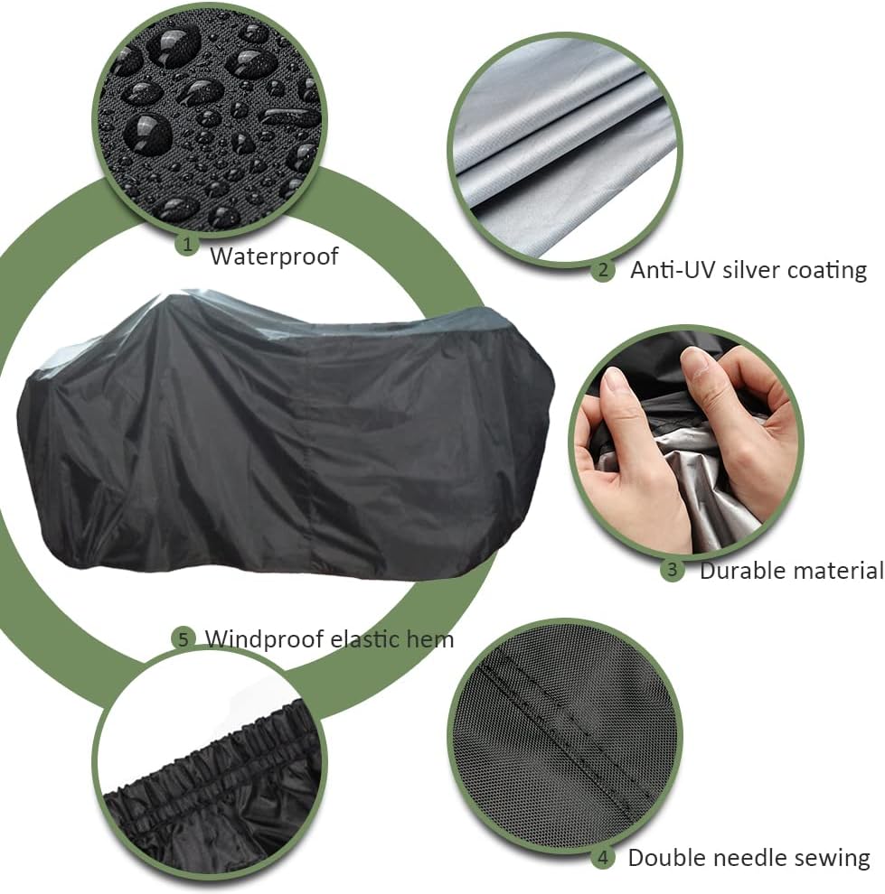 Funda impermeable para cuatrimoto con dobladillo elástico para Kawasaki, Arctic Cat, Honda, Polaris, Yamaha para todo tipo de clima, protección de 4