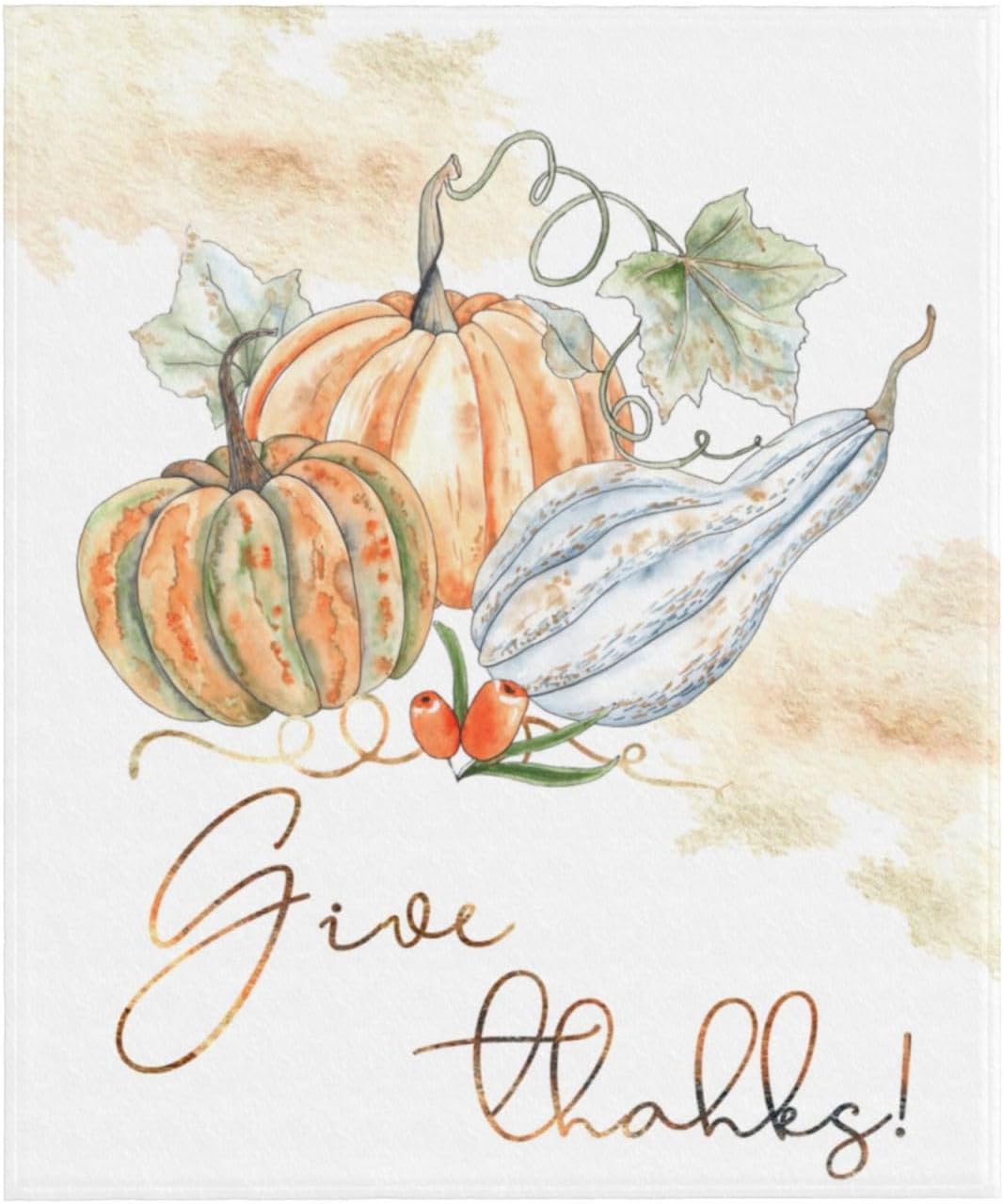 Manta de calabaza Thinksgiving otoño para cama de 50 x 60 pulgadas, suave, ligera, esponjosa y cálida para sofá para todas las estaciones, funda