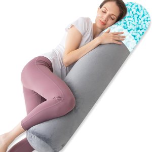 Almohada corporal redonda de espuma viscoelástica para adultos, almohada firme y larga para cama, almohada cilíndrica con funda de terciopelo, 47 x Almohada corporal redonda de espuma viscoelástica para adultos, almohada firme y larga para cama, almohada cilíndrica con funda de terciopelo, 47 x