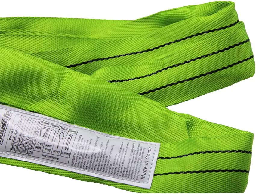 Eslingas redondas sin fin de 6 pies, eslingas redondas Spanset de 2 pulgadas, correas de elevación de bucle sin fin de poliéster, capacidad vertical