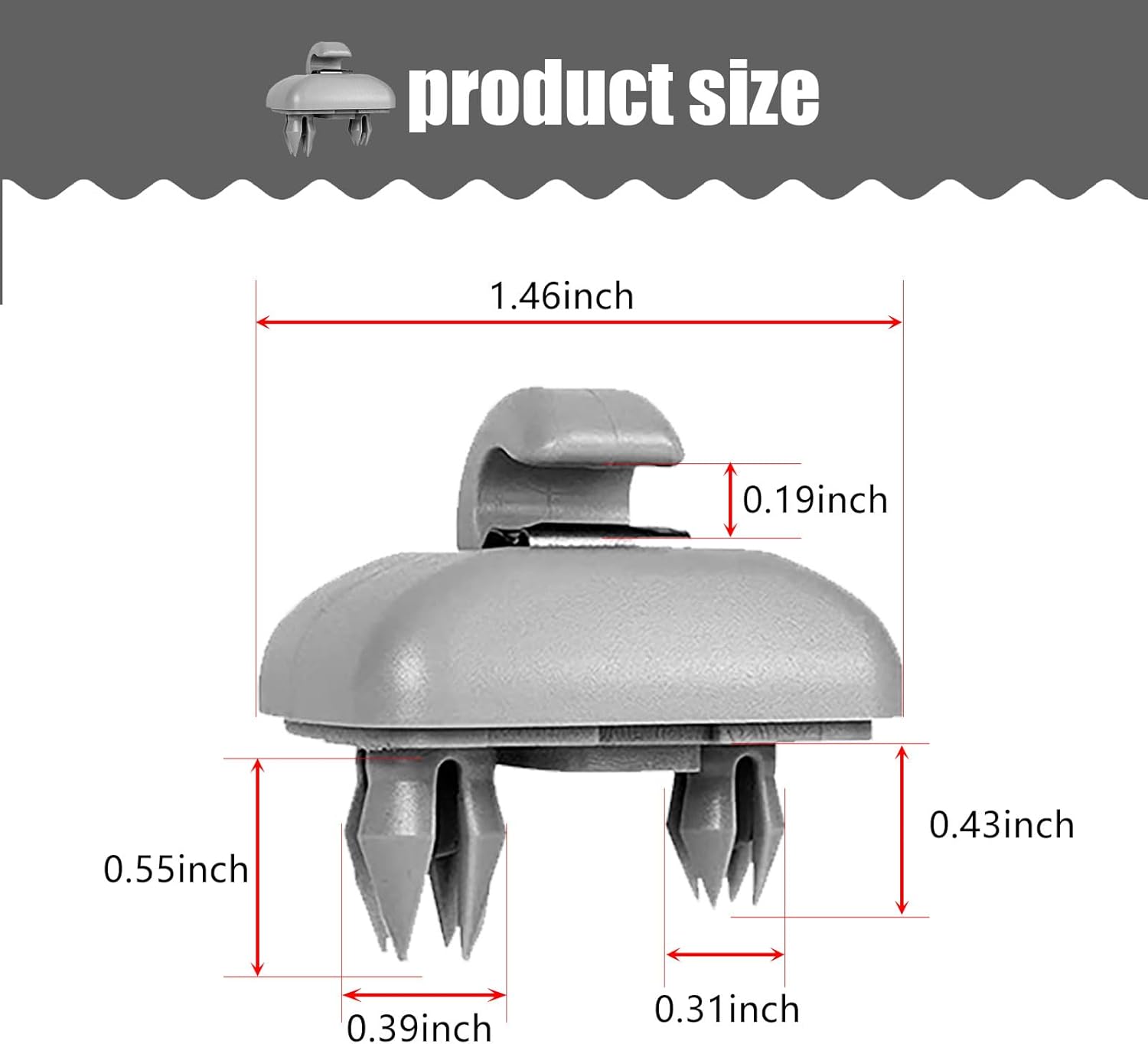 2 soportes de gancho con clip, clip de plástico para visera solar interior específico para automóvil, 8U0857562A8E0857563A, hebilla de protección