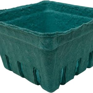Contenedor verde de la cesta de la pulpa de la baya de la fruta de la fibra de la pinta para los tomates de la fresa de los arándanos y los Contenedor verde de la cesta de la pulpa de la baya de la fruta de la fibra de la pinta para los tomates de la fresa de los arándanos y los