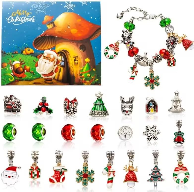 Calendario de Adviento de Navidad 2023, calendario de cuenta regresiva de Navidad para niños y adultos con 24 figuras de elfos de dibujos animados,