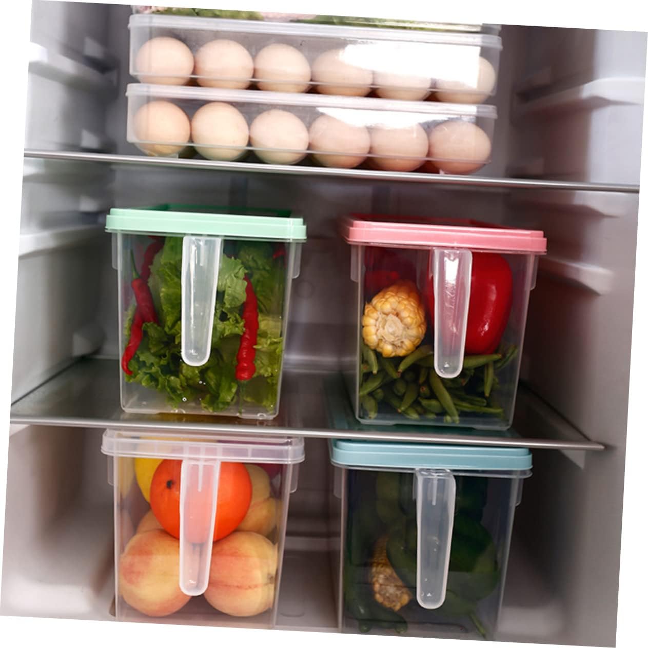 UPKOCH Organización de la cocina Contenedor de alimentos con tapa Contenedores de comida Huevos Cartón Almacenamiento Cocina Organizar