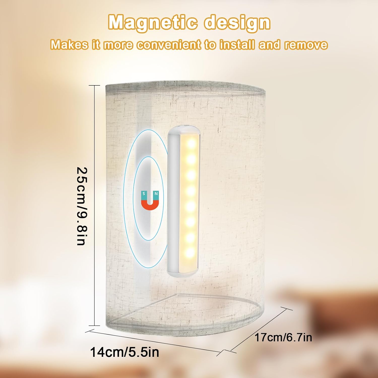 Moobibear Aplique de pared a pilas, 16 colores RGB cambiables, luz de pared regulable con control remoto, apliques de tela de altura, iluminación de