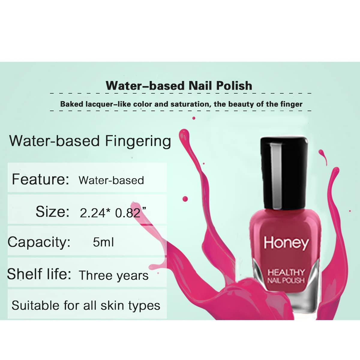 Juego de esmaltes de uñas no tóxicos, fácil de despegar y de secado rápido, juego de esmalte de uñas ecológico y orgánico a base de agua para