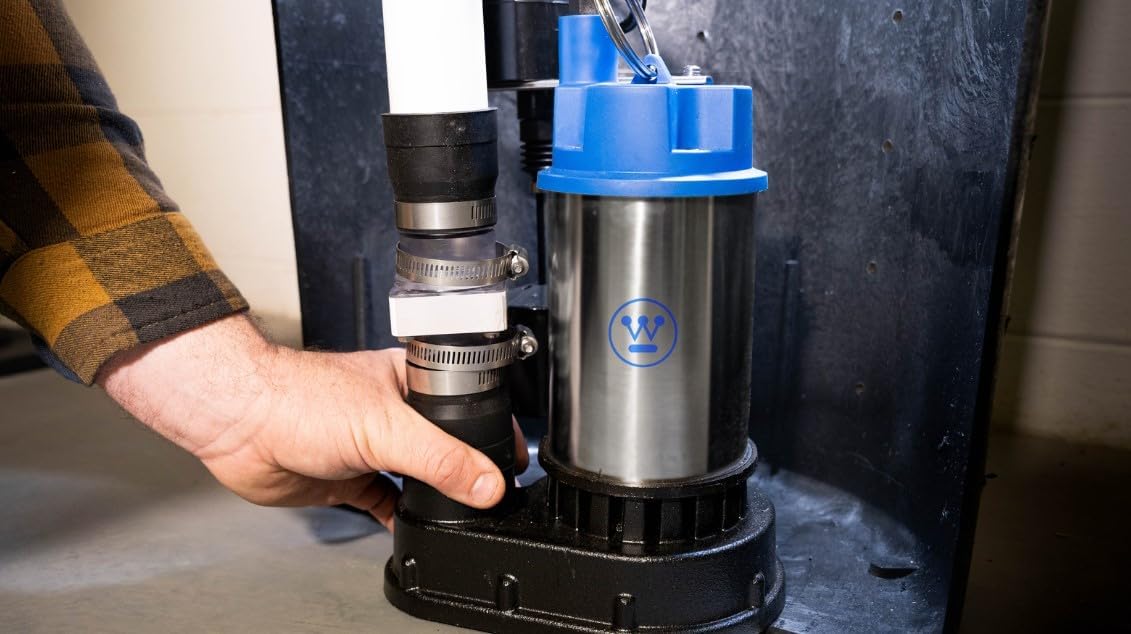 Westinghouse – Bomba sumergible automática de 12 HP con interruptor de flotador vertical integrado, bombas de 5200 galones por hora – Bomba de