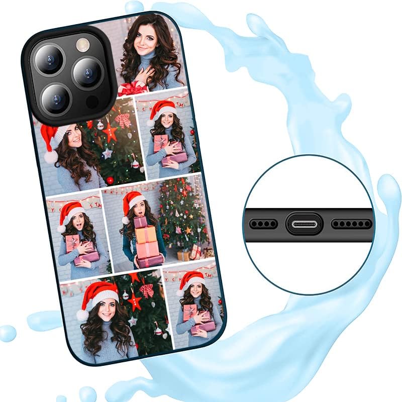 Funda personalizada para iPhone 15 14 13 Pro Max Mini 12 11 Samsung S24 S23 S22 S21 S20 FE Ultra Plus Note 20 A14 A54 A53 A03S A13 A32 A51 Negro