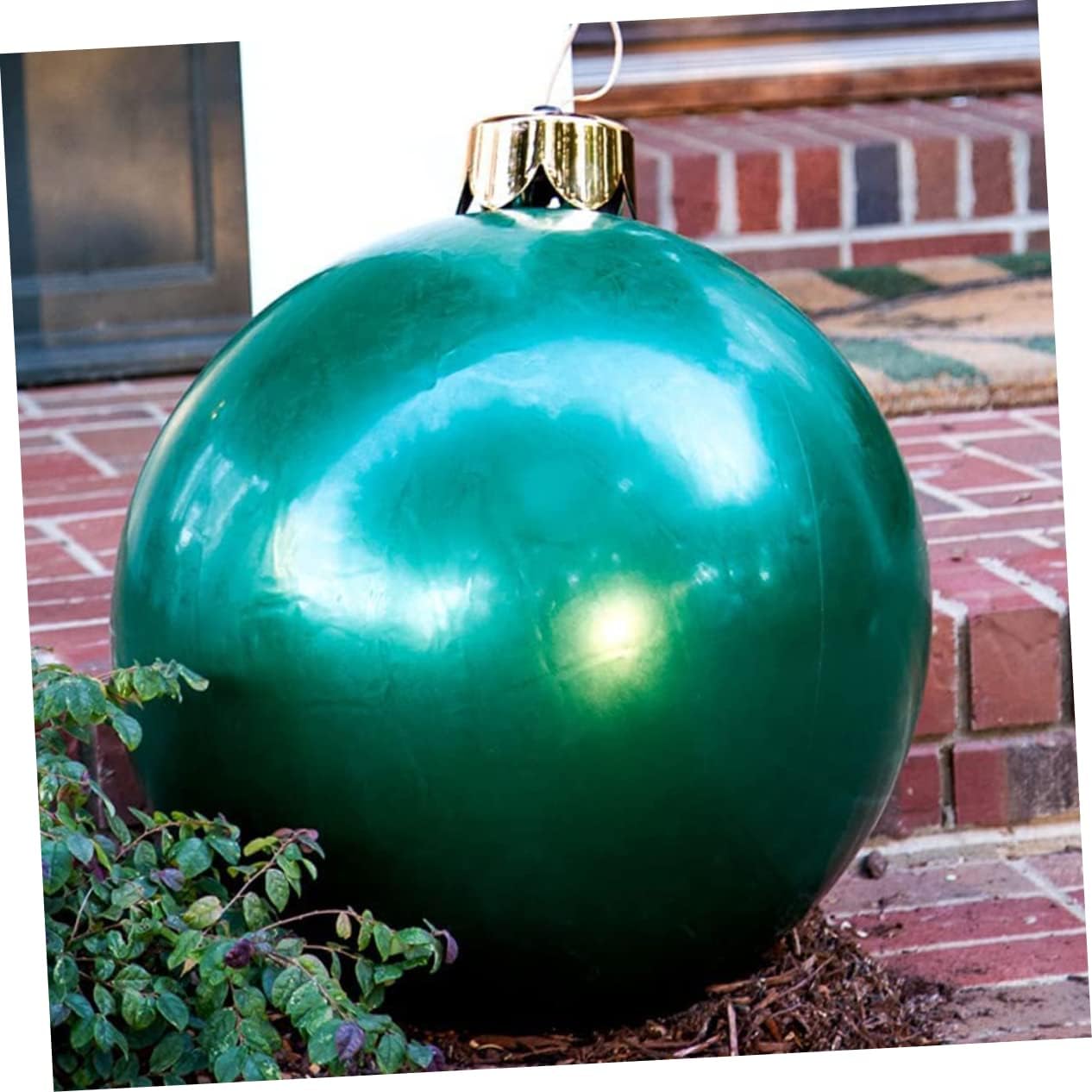 HOMSFOU 2 globos de Navidad, adorno de Navidad, decoración de Navidad, decoración de bolas grandes, adornos gigantes de Navidad al aire libre, bola