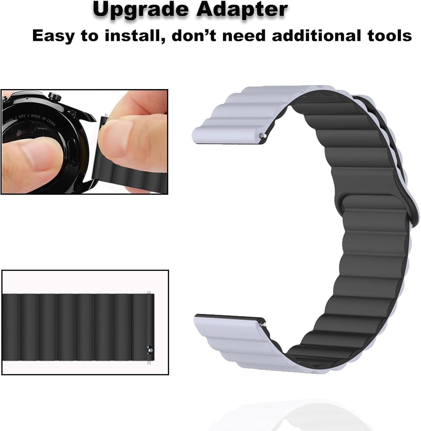 elfofle Correa de 0.866 pulgadas compatible con Samsung Galaxy Watch 3 de 1.772 pulgadasWatch 1.872 pulgadasGear S3 ClassicFrontier, correa de
