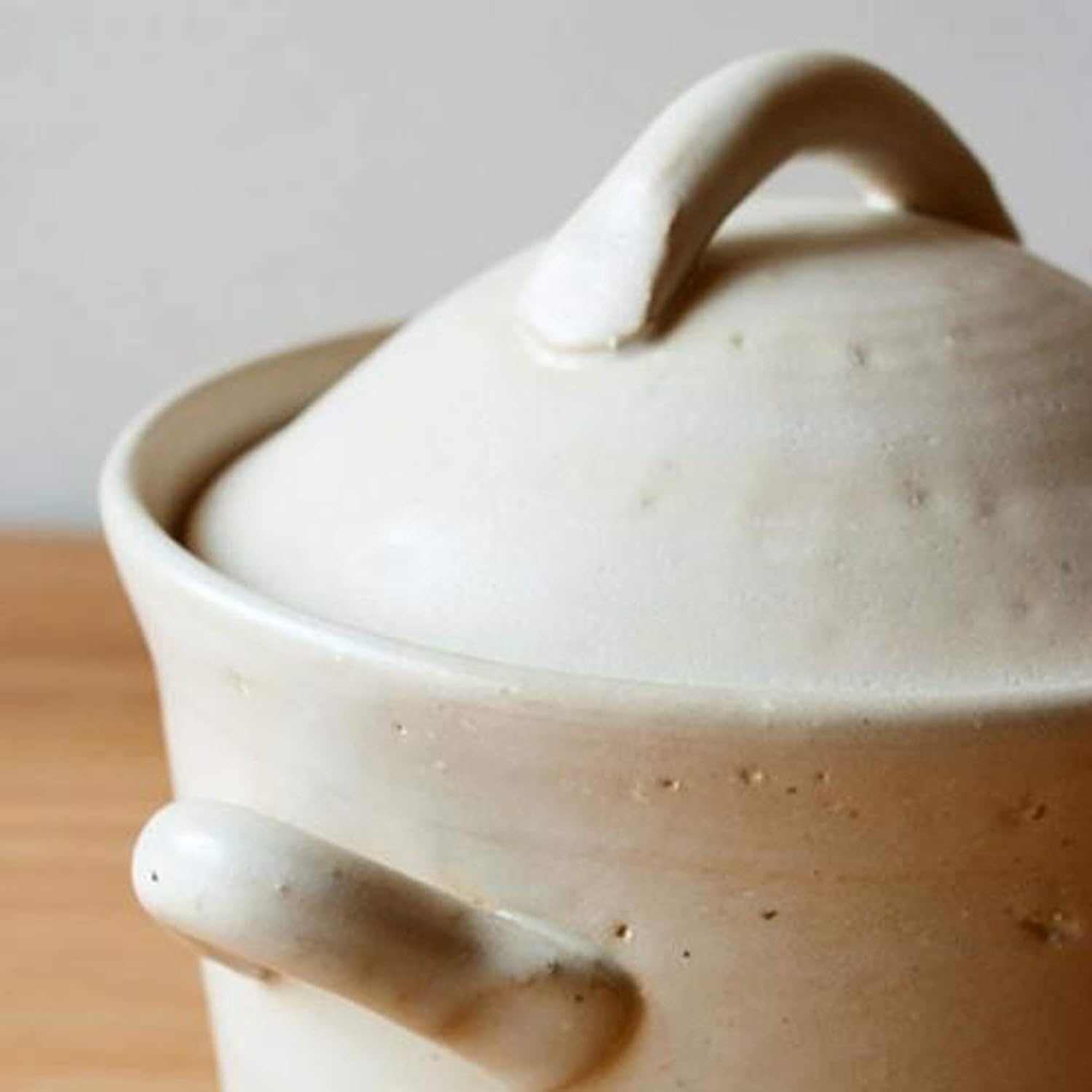 Olla japonesa Donabe Cocer de arroz, 3 Go, 2200 cc, color blanco