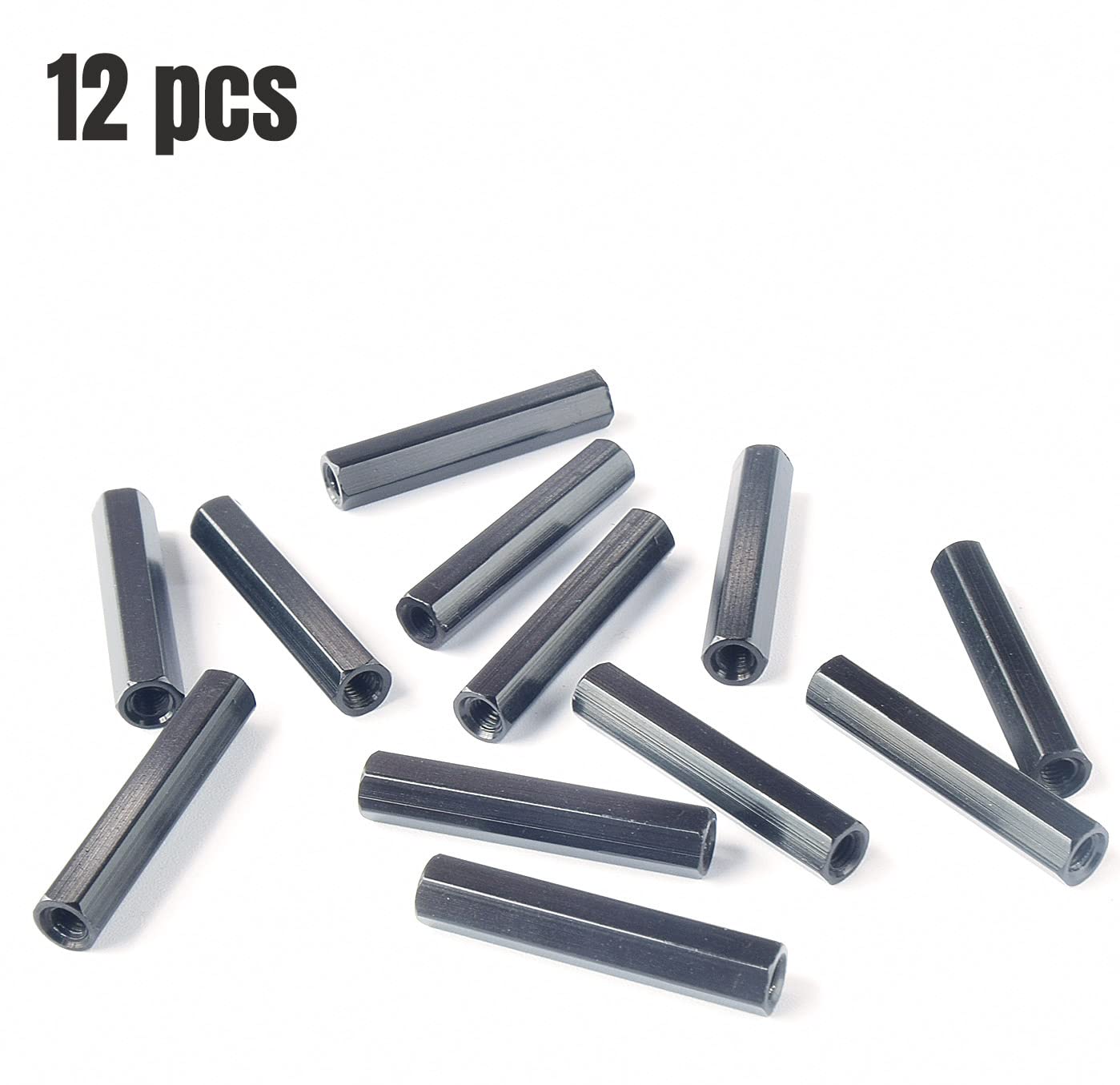 12 piezas M3 x 1.063in hexagonal de aluminio separador de longitud de columna de 1.063in, 0.394-1.378in disponible para drones de carreras FPV