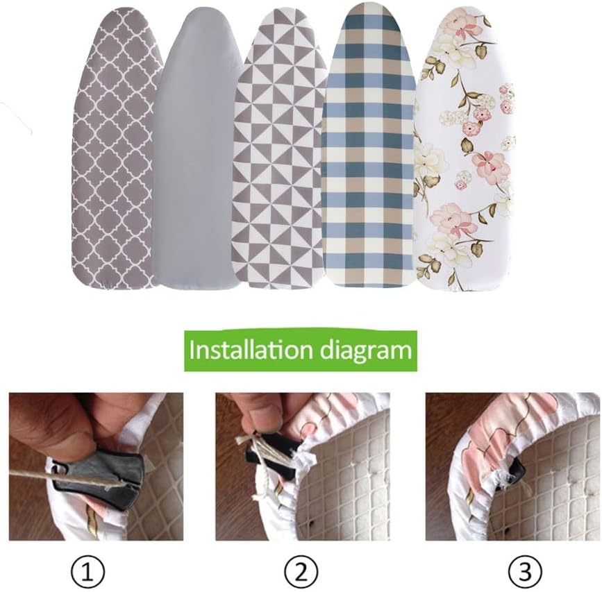 JEDAL Cubierta para tabla de planchar, fundas para tabla de planchar tamaño estándar 12×35, 13×39, 13×43, 15×47, funda de hierro natural sin tratar,