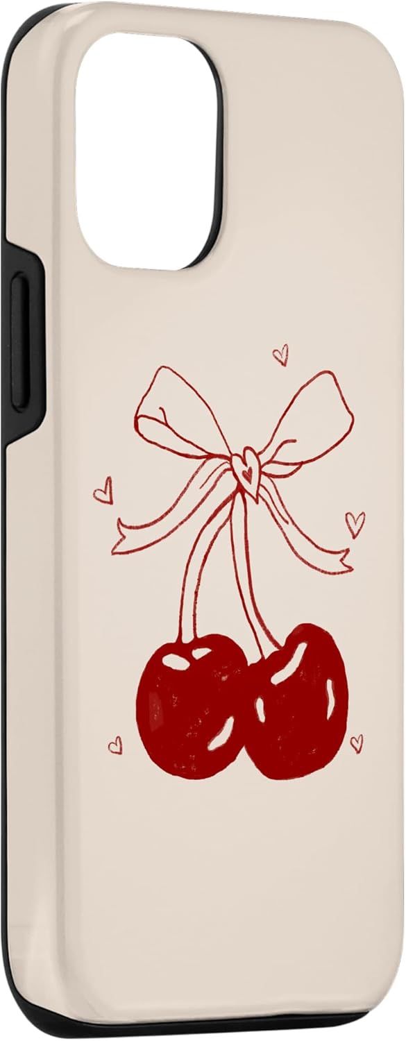Funda para iPhone 13 Pro Cherri Ties Bow Cherry