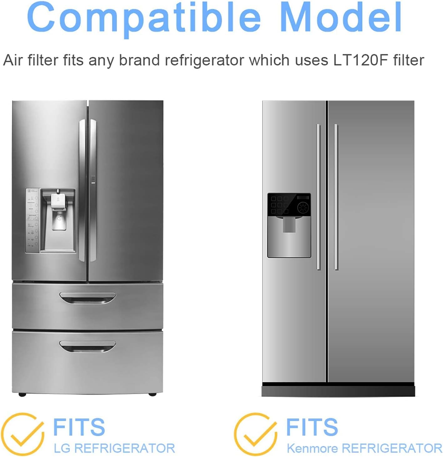 SEISSO Filtro de aire de repuesto para refrigerador LG LT120F, modelo compatible con Kenmore 46-9918, filtro de aire 9918,795 y LG ADQ73214404,