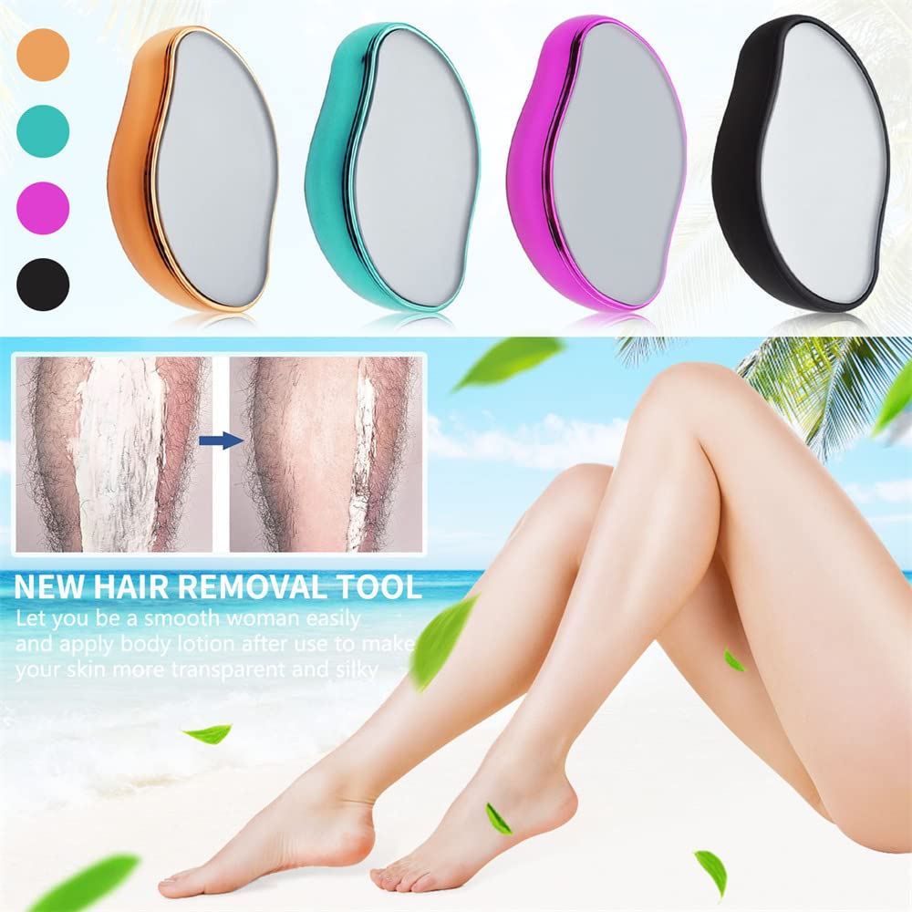 Crystal Hair Eraser, Crystal Hair Remover for Women and Men, Painless Exfoliation Magic Crystal Hair Remover Crystal Smooth Hair Remover for Legs