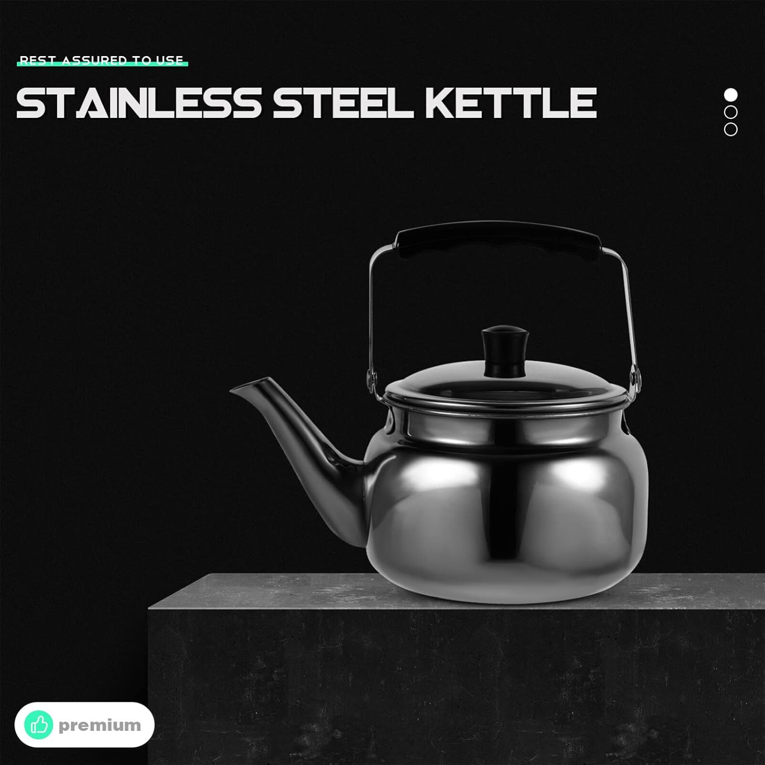 HEMOTON Hervidor de té silbante de acero inoxidable, 1 l, caldera de agua, tetera de fondo plano, adecuada para hervir agua en estufa de inducción,