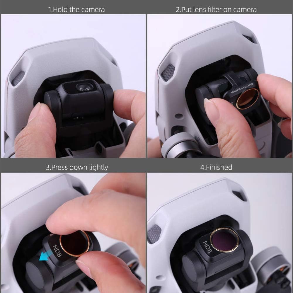 Globact Juego de filtros de lente ND compatibles con DJI Mavic MiniMavic Mini 2Mini SE, accesorios de 6 piezas de filtro combinado con múltiples