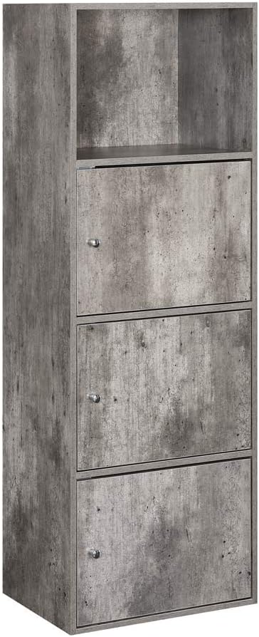 Convenience Concepts Xtra Storage – Armario de 3 puertas con estante, 16.5 pulgadas de largo x 12 pulgadas de ancho x 46.75 pulgadas de alto, abedul