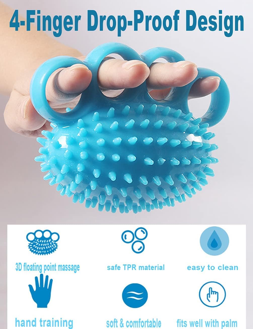 Pelota de ejercicio de mano para terapia de dedos, pelotas para terapia de manos, fortalecimiento de agarre, mejora la flexibilidad, bolas de alivio