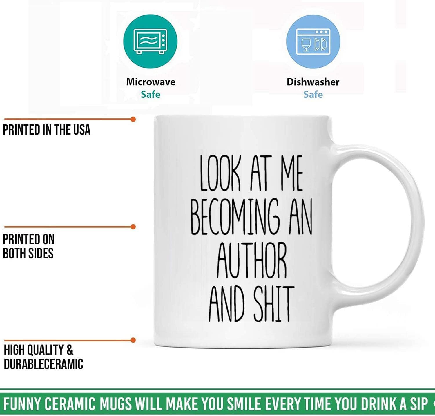 Nuevo regalo divertido para escritor, Mírame convertirse en un autor y regalo de mierda para el nuevo escritor escritor tazas de regalo de escritor