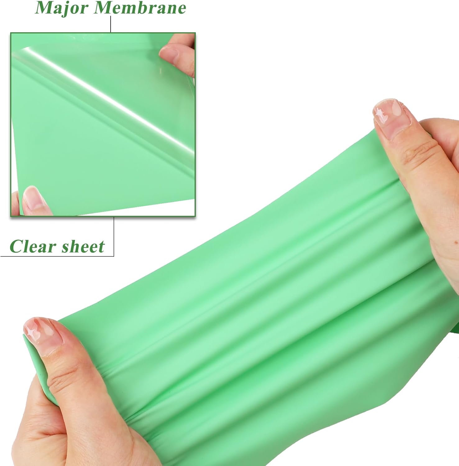 WRAPXPERT Rollo de vinilo de transferencia de calor 3D verde menta, rollo de vinilo HTV verde para planchar en vinilo de 10 x 5 pies, vinilo