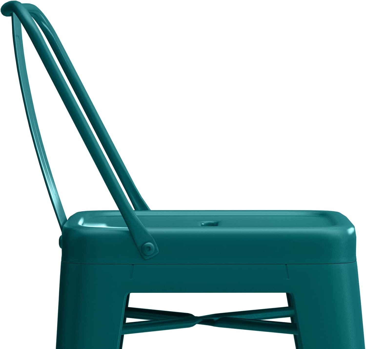 SIMPLIHOME Rayne Taburete de 24 pulgadas de altura de mostrador, de metal azul turquesa, cuadrado, juego de 4, para la cocina y el comedor,