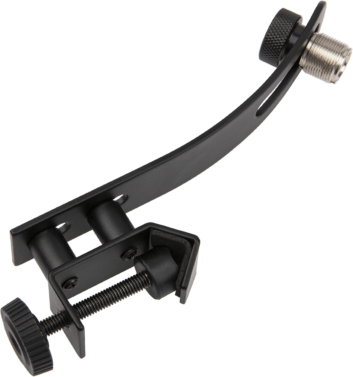 1 unids Yootones Drum Micrófono a prueba de golpes Clip Rim Mount Holder Metal Universal Mic Set Clamp Ajustable (negro)