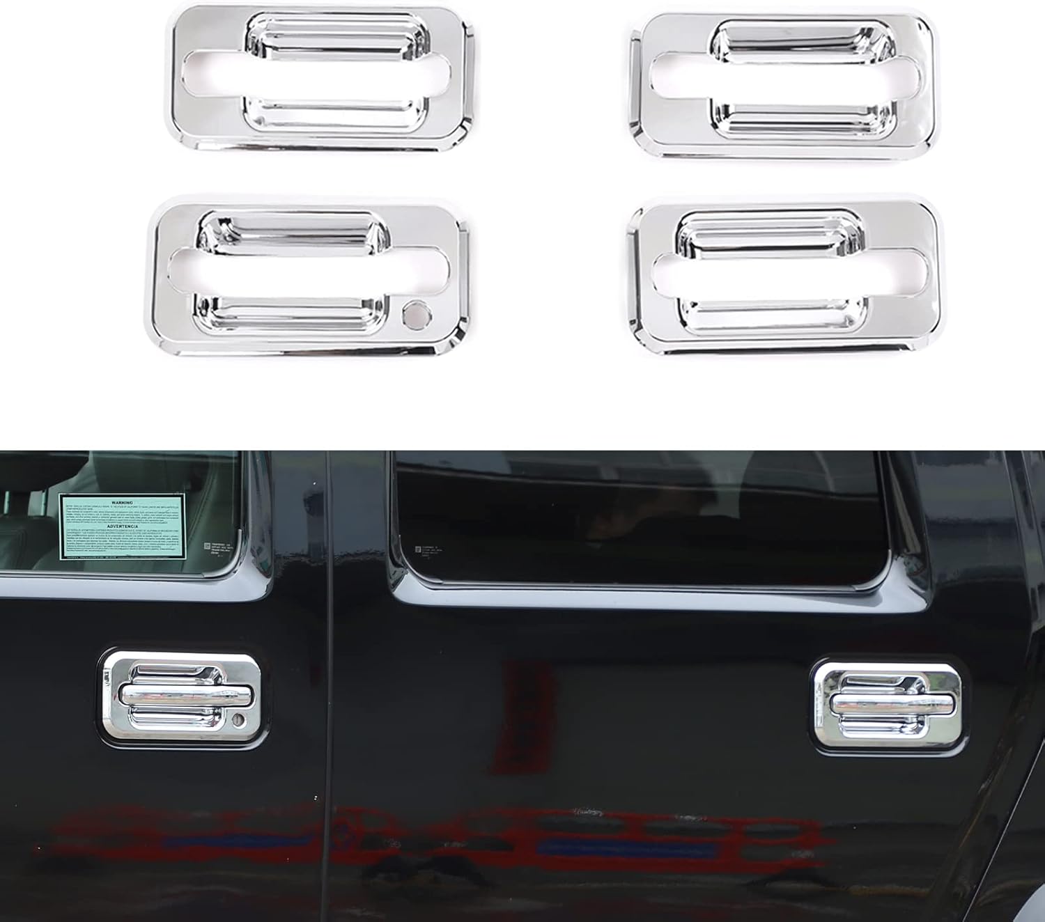 PIUGILH Juego completo de 14 piezas de decoración exterior para Hummer H2 2003-2009, cubierta de ventilación de campana de entrada de aire lateral,
