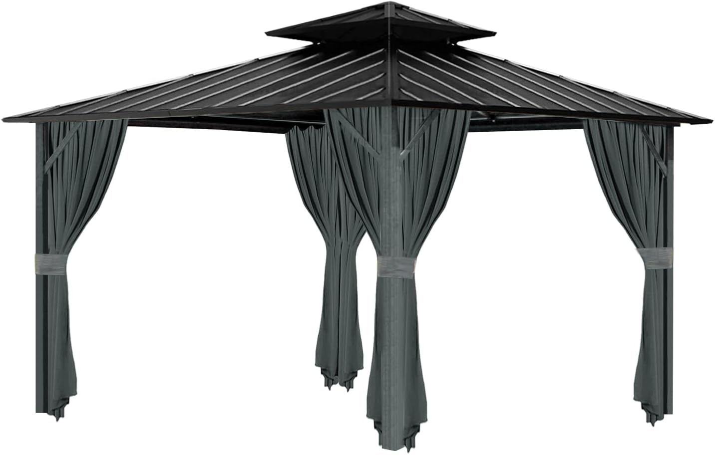 Tngan Mosquitera de repuesto para kiosco, paredes laterales para exteriores, 4 paneles universales para patio, jardín y patio trasero (solo red)
