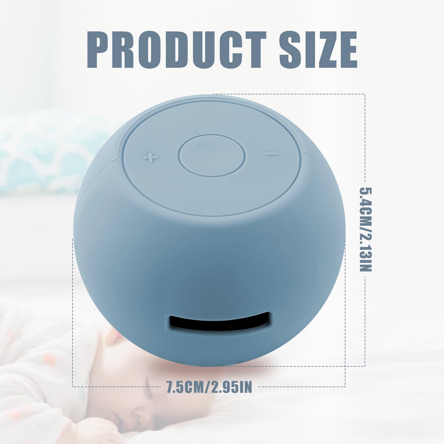 Funda de viaje para máquina de sonido para Hatch Rest Go, funda protectora de sonido portátil de silicona para máquina de ruido blanco (azul claro)